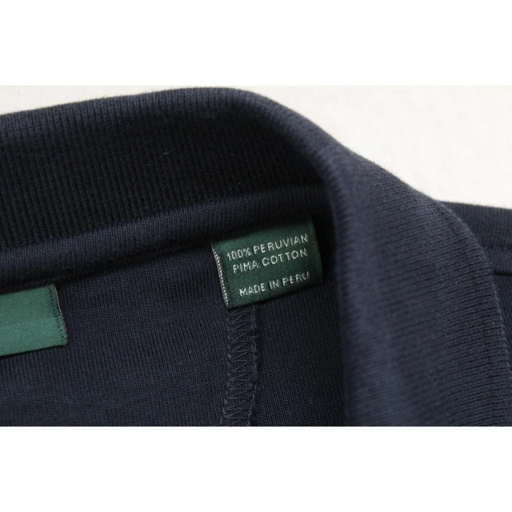 Booby Jones Coca-Cola Tour Championship Zip Neck Polo‎ Sweater Navy Pima Mens XL